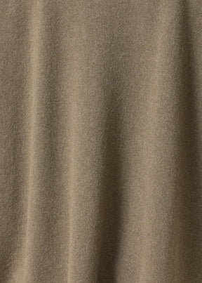 cashmere slim sleeve raw edge bateau neck - mid plus