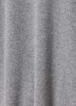 cashmere slim sleeve raw edge scrunch neck - mid plus