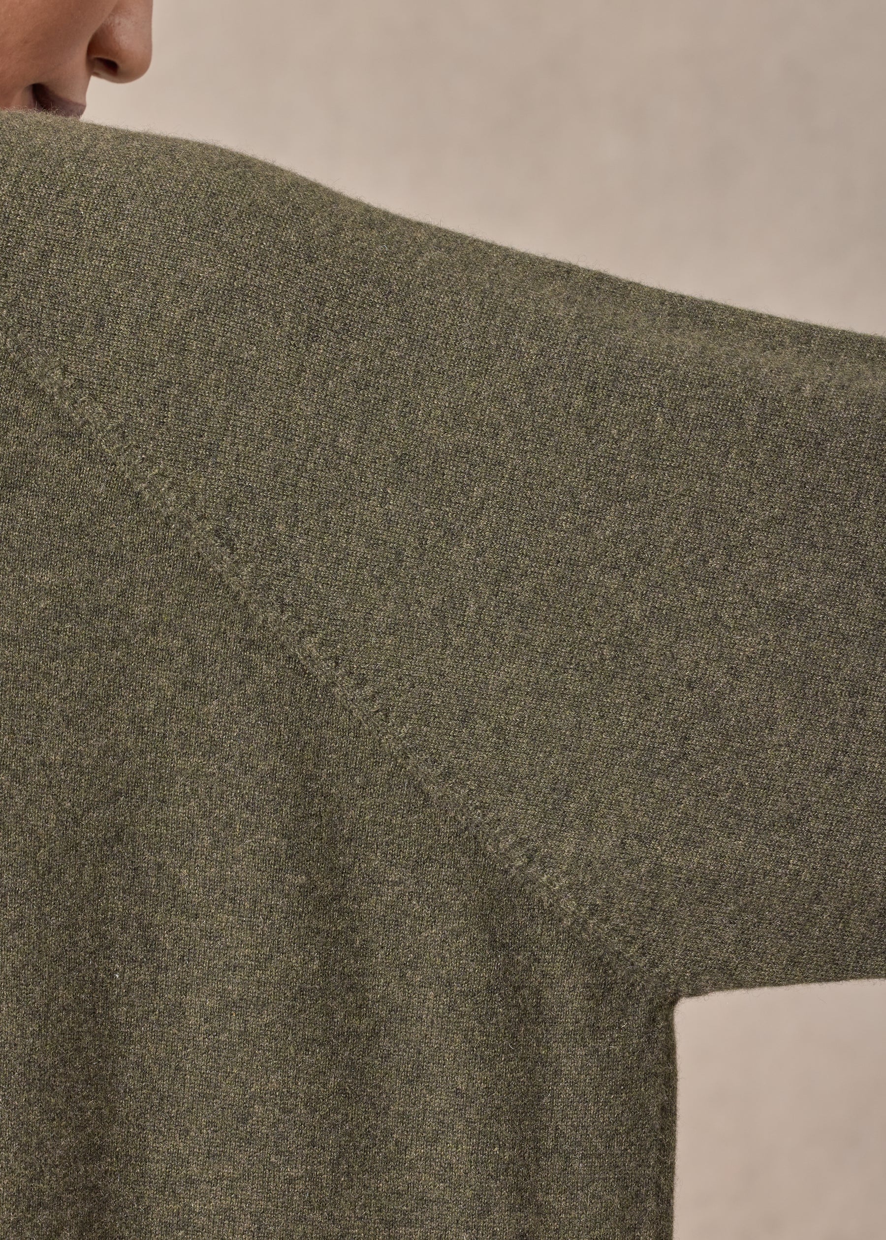 cashmere raglan sleeve round neck cardigan - long