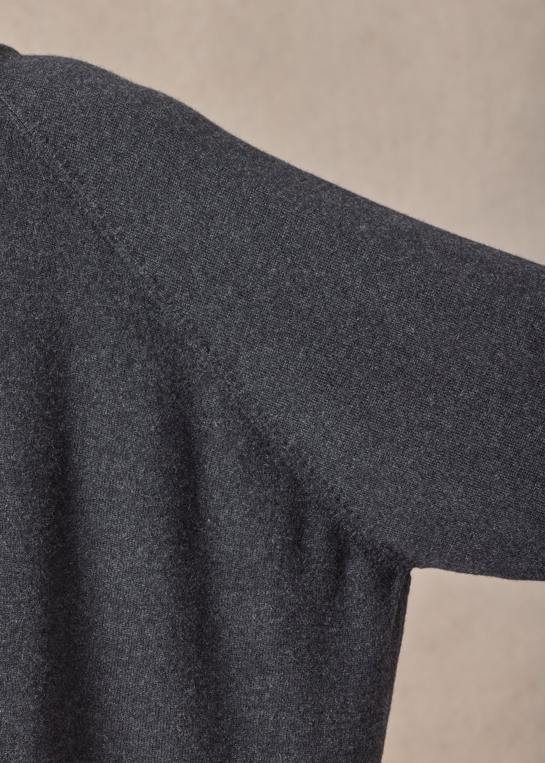 cashmere raglan sleeve scrunch neck sweater - long