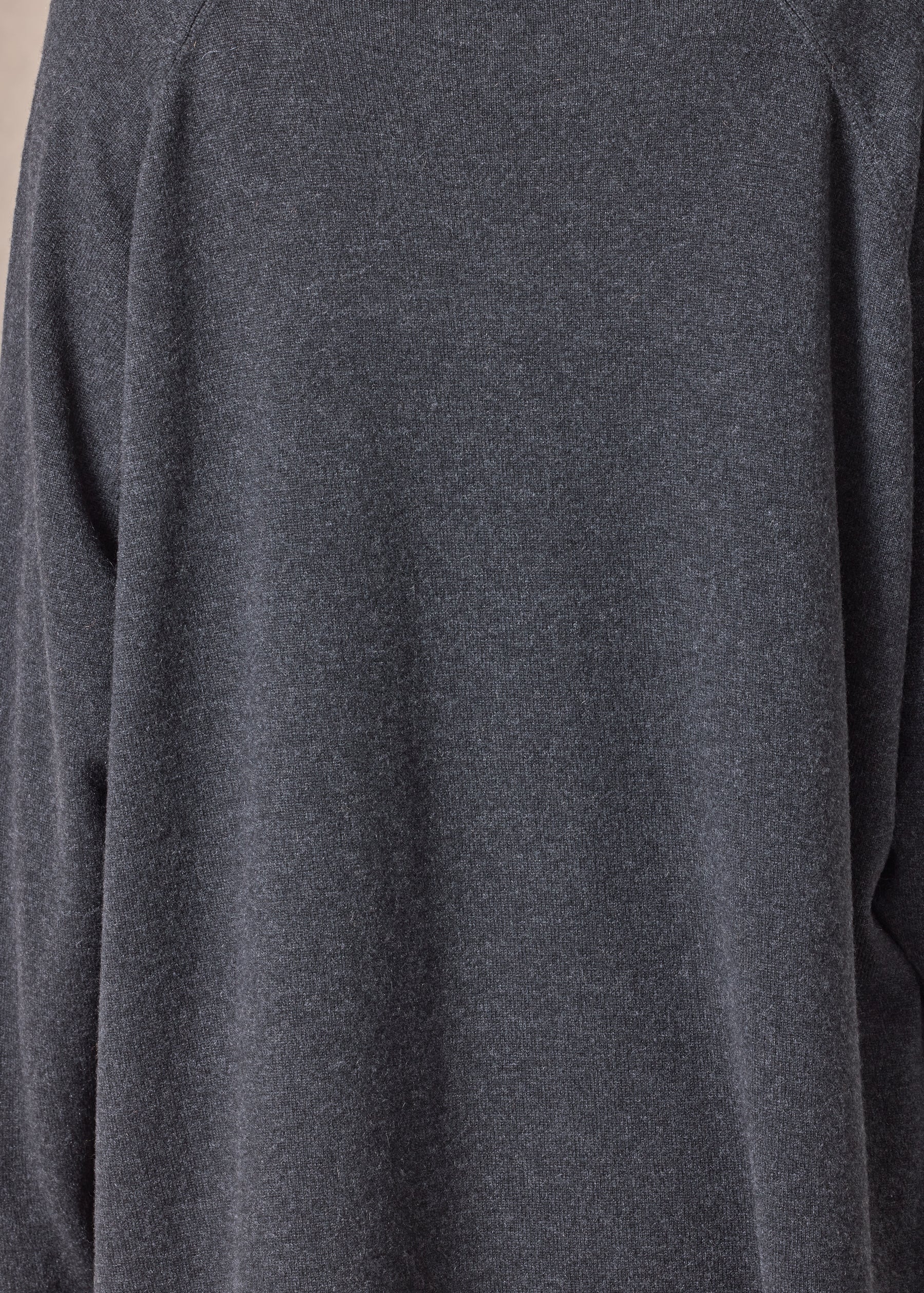 cashmere raglan sleeve scrunch neck sweater - long