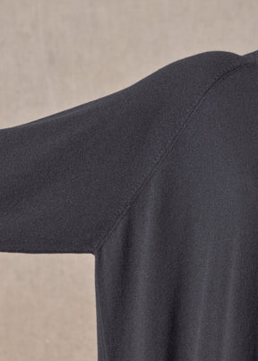 cashmere raglan sleeve round neck dress