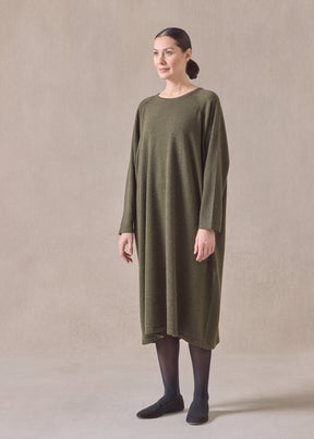cashmere raglan sleeve round neck dress
