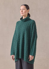 cashmere monks top - long (spruce)