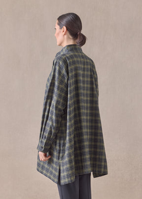 cotton wide a-line artists smock - long plus