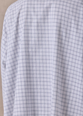 cotton slim a-line scrunch neck shirt with stepped insert - long