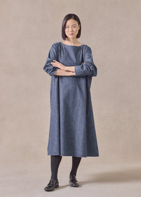 cotton chinese imperial scoop neck dress