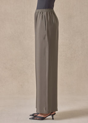 silk flared trouser