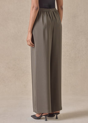 silk flared trouser