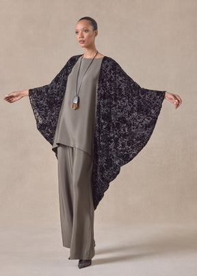 silk mix cocoon jacket coat