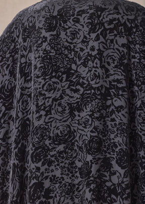silk mix wide a-line boat neck dress