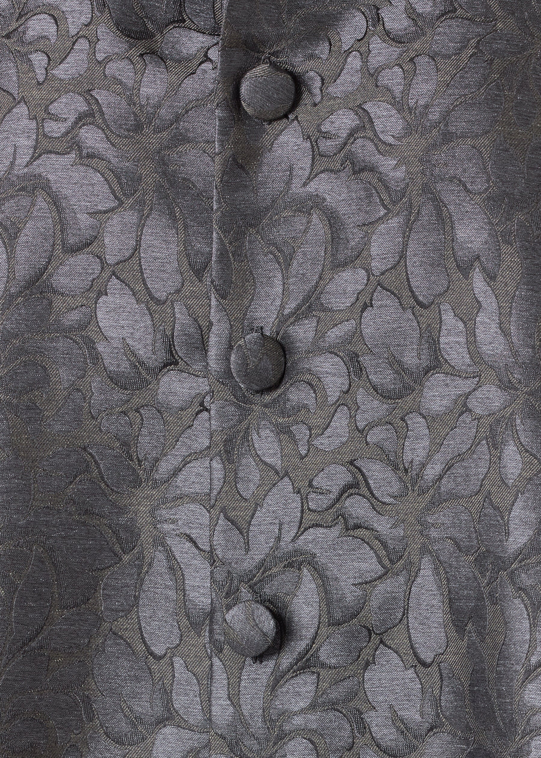 silk wide a-line jacket with chinese collar - long