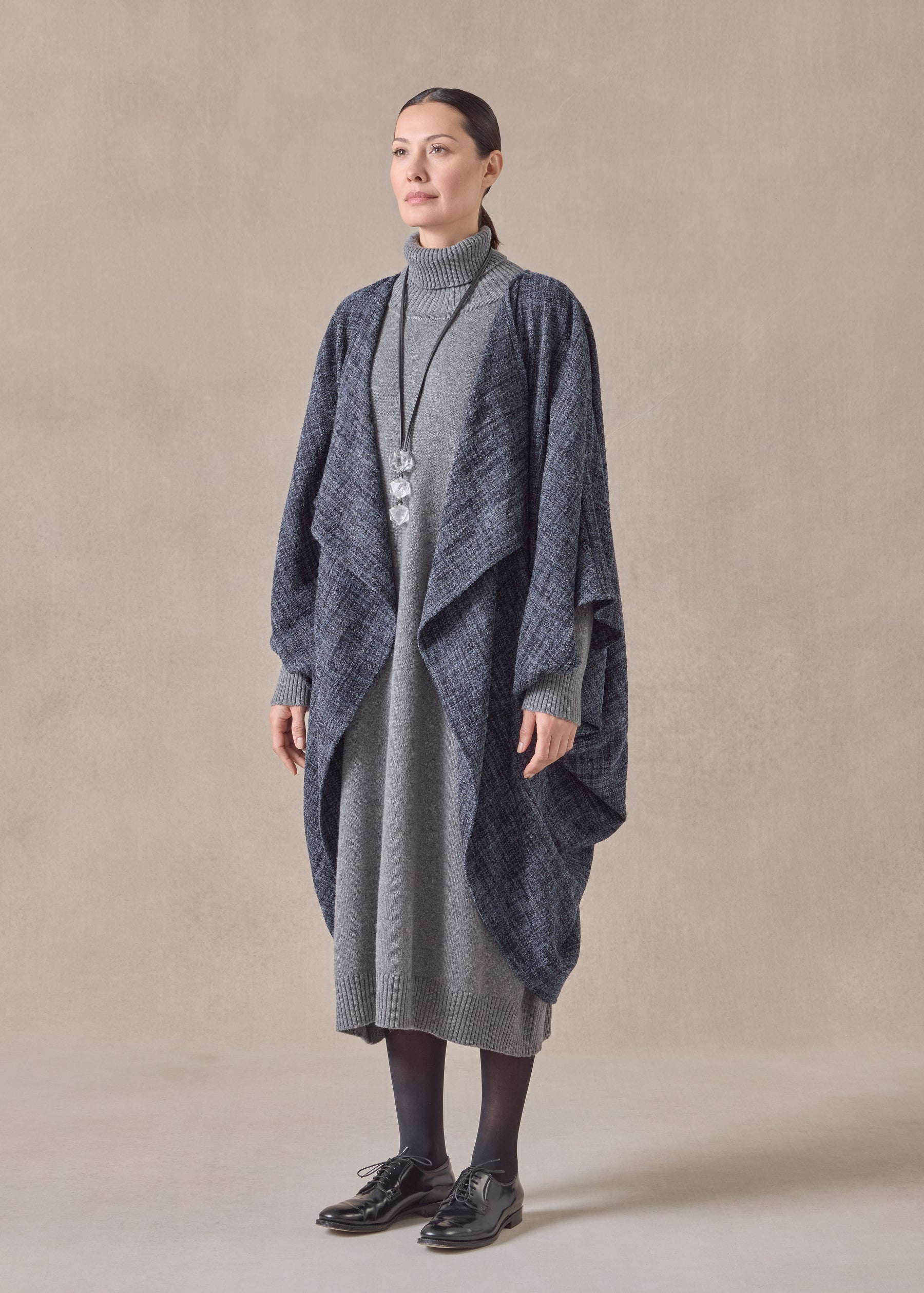 alpaca wool mix cocoon coat