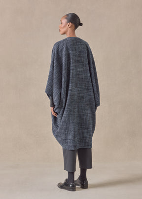 alpaca wool mix cocoon coat
