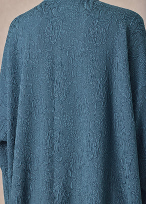 silk wide a-line double stand collar shirt dress