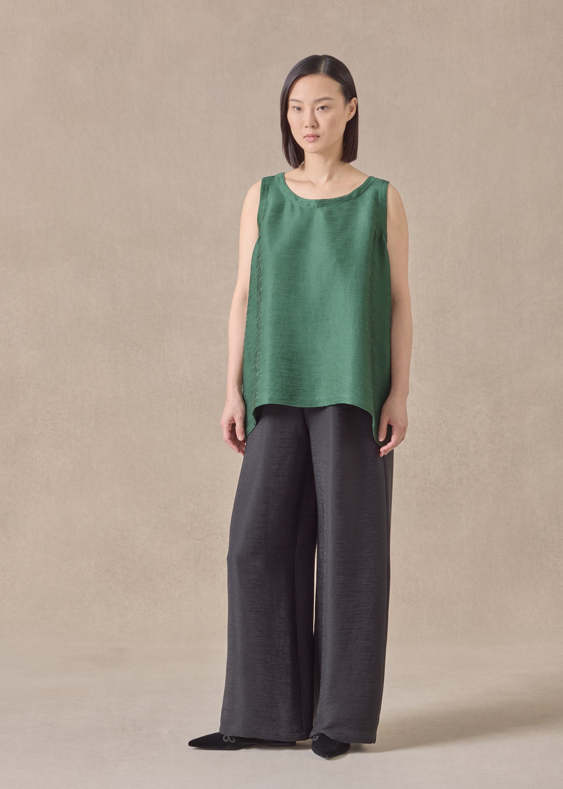 silk a-line shell - mid plus