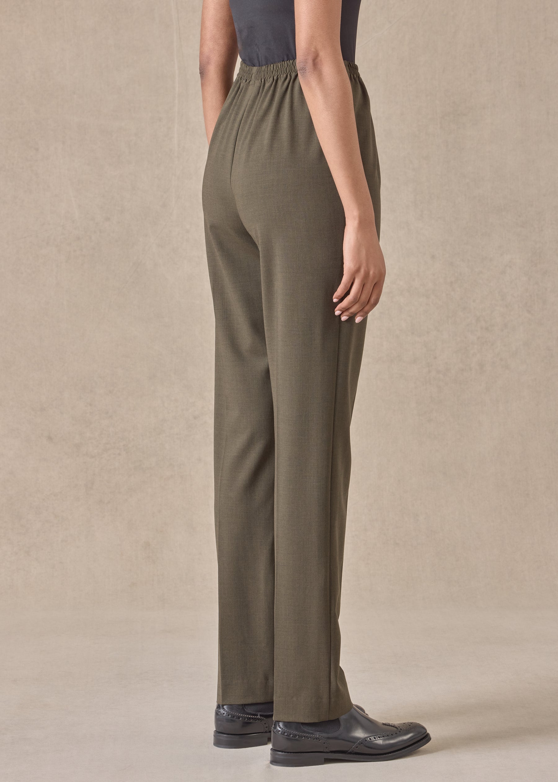 wool stretch narrow trouser