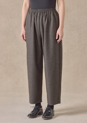 cashmere silk mix longer japanese trouser with ankle slits