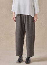 cashmere silk mix longer japanese trouser with ankle slits