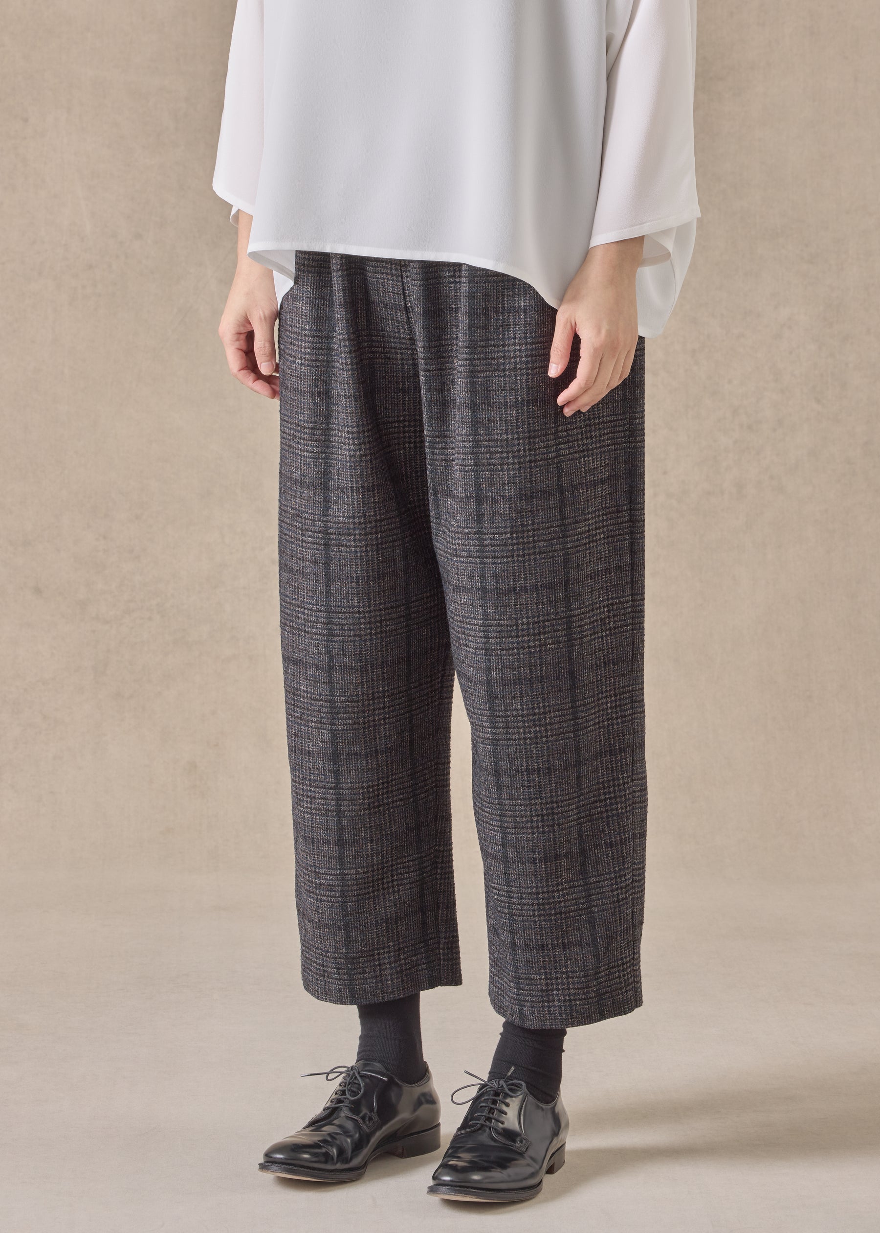 cashmere silk wool mix japanese trouser