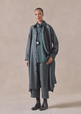 cashmere silk wool mix wide a-line shirt dress with collar