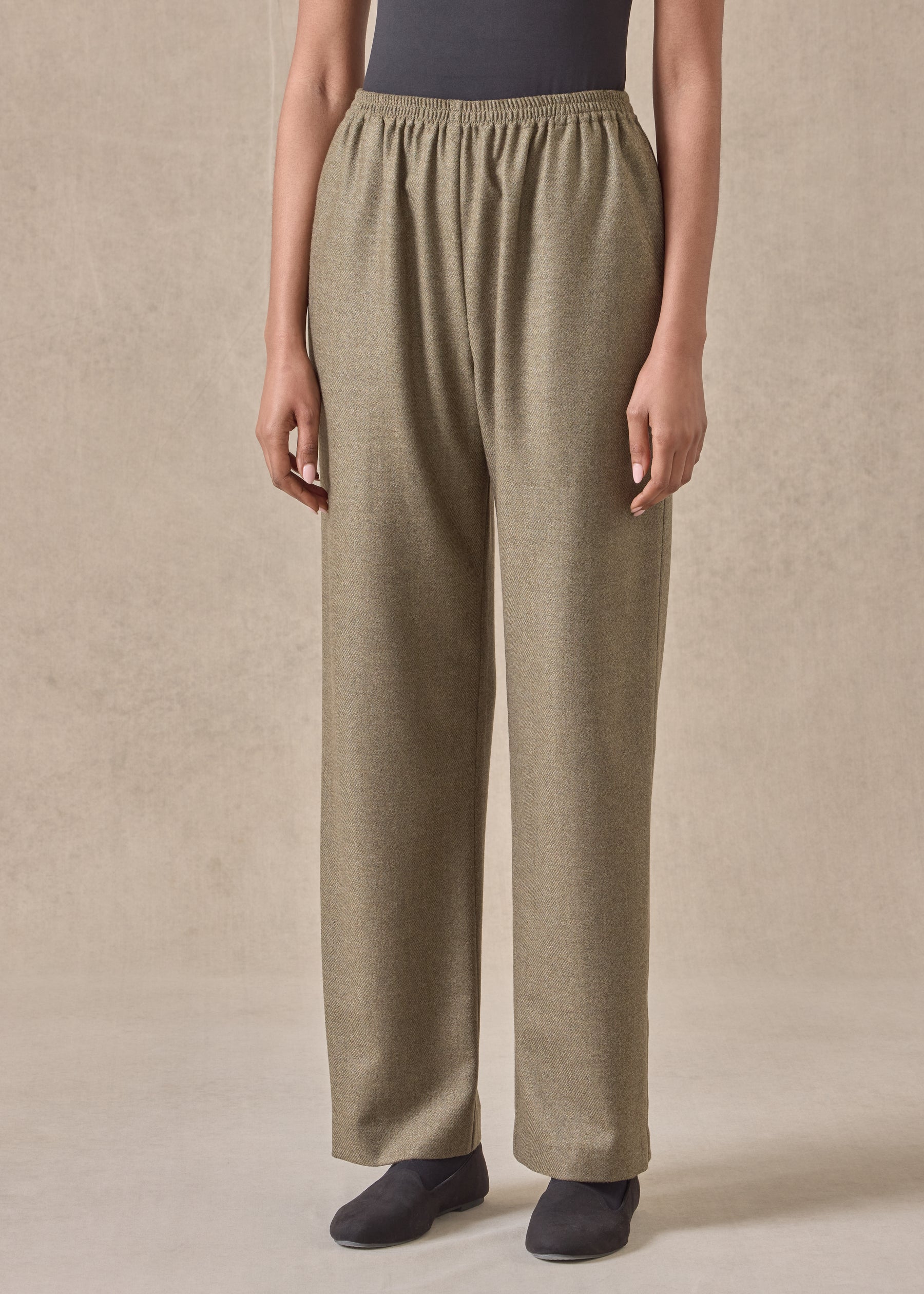 silk superfine wool mix tapered trouser