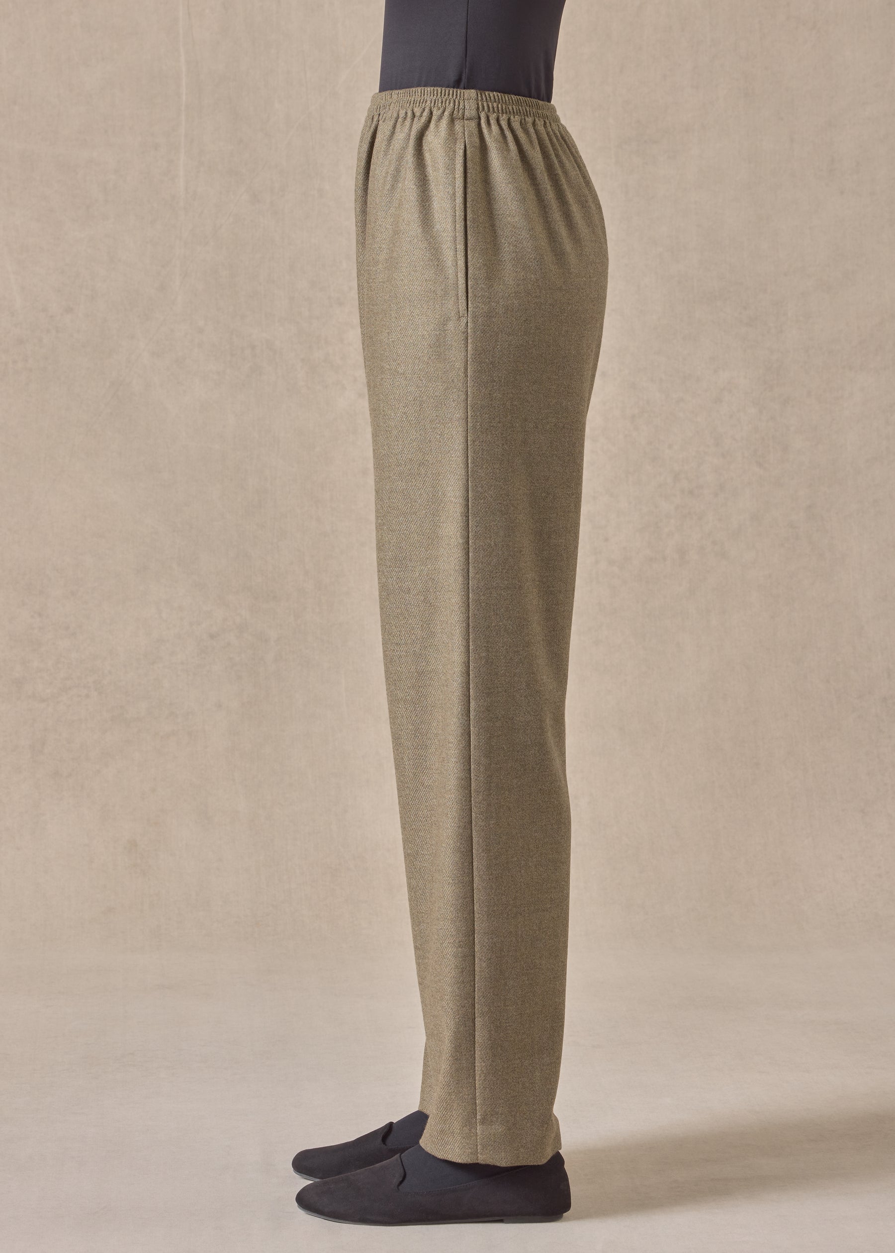 silk superfine wool mix tapered trouser