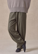 silk superfine wool mix tulip trouser