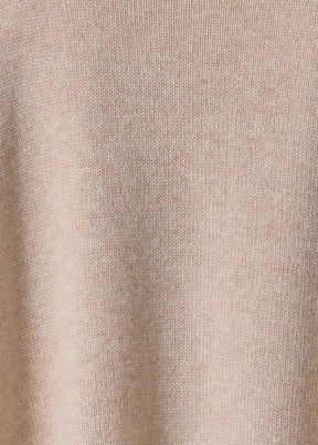 cashmere a-line sleeveless v neck cardigan - mid plus (sandstone)