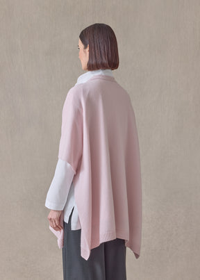 cashmere extra wide longer back slvless cardi tabard - long (cherryblossom)