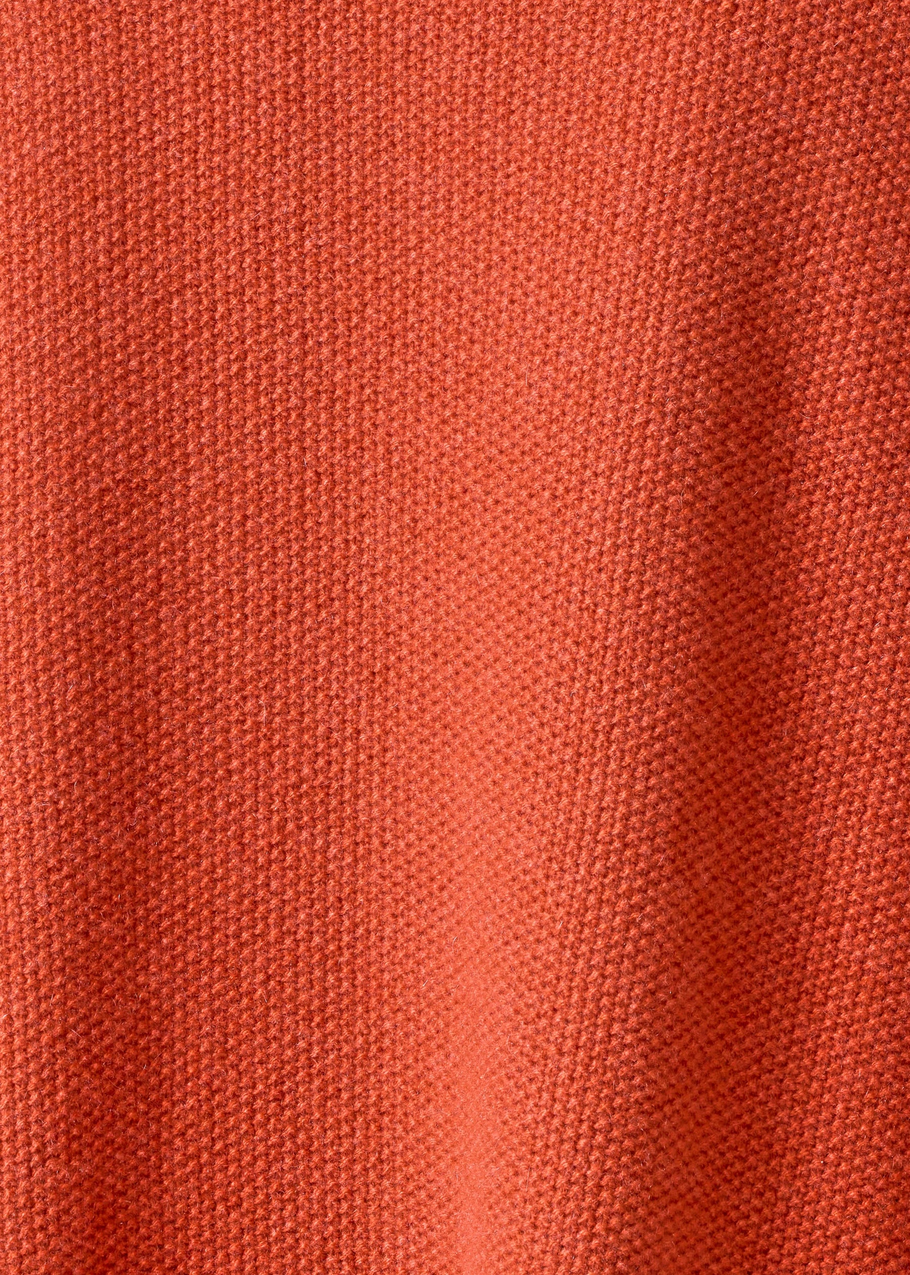 cashmere square 3/4 sleeve  top - long (rust)