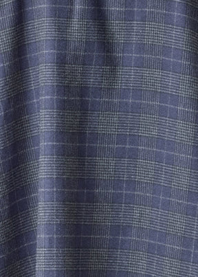 cotton wide longer back shirt jacket with double stand collar - long (navy)