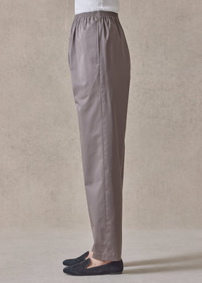 cotton stretch tapered regular trouser (mocha)