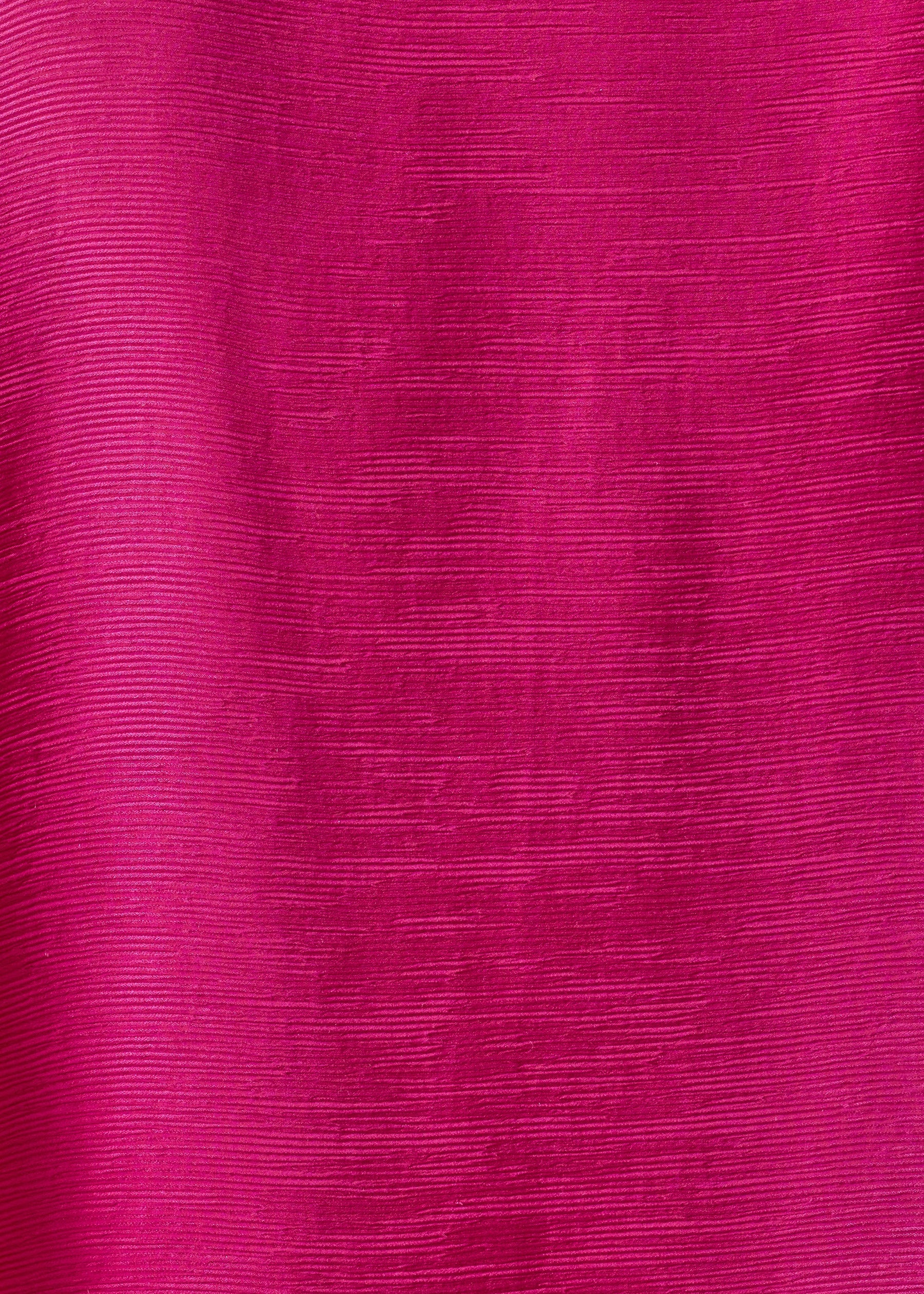 featherlight silk plissé a-line scoop neck top - mid plus (fuchsia)