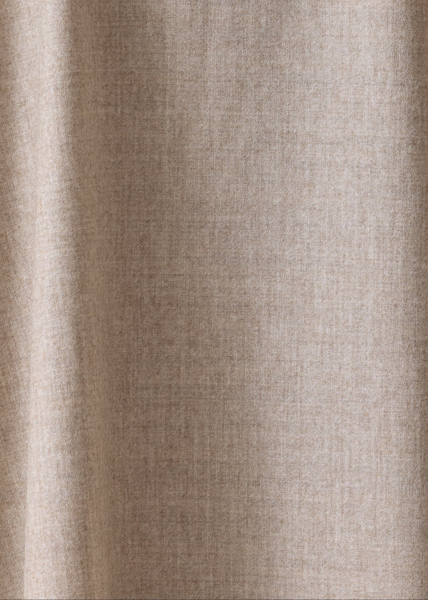 wool cashmere stretch wide longer back shirt with double stand collar - mid plus (natural)