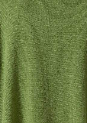 cashmere a-line sleeveless deep v-neck - mid plus (limedark)