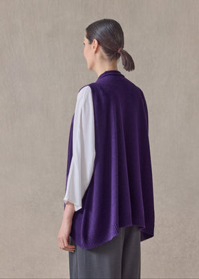 cashmere a-line sleeveless v neck cardigan - mid plus (tincture)