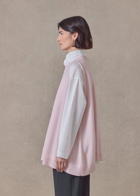 cashmere a-line sleeveless round neck - long (cherryblossom)