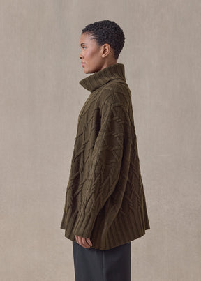 cashmere roll neck - mid plus (lodenbronze)