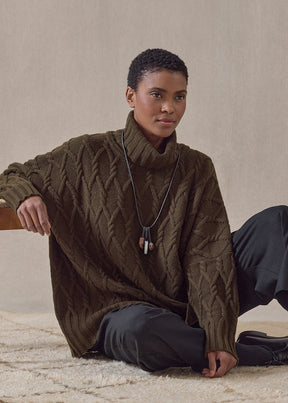 cashmere roll neck - mid plus (lodenbronze)