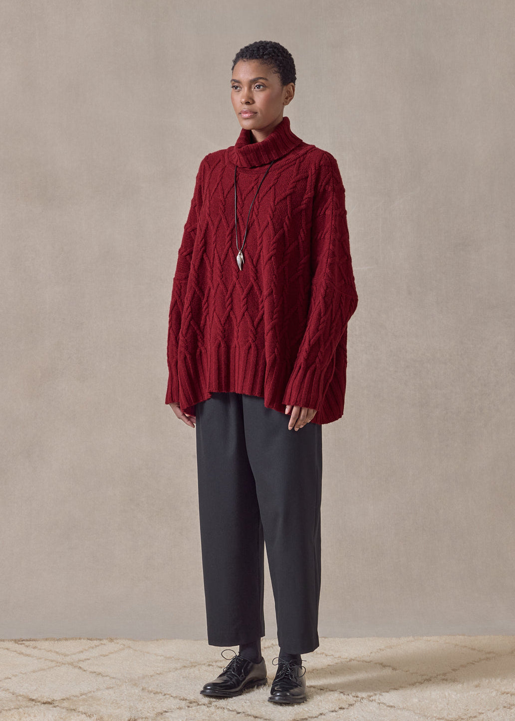 cashmere roll neck - mid plus (red)