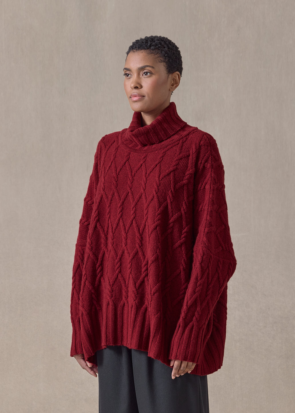 cashmere roll neck - mid plus (red)