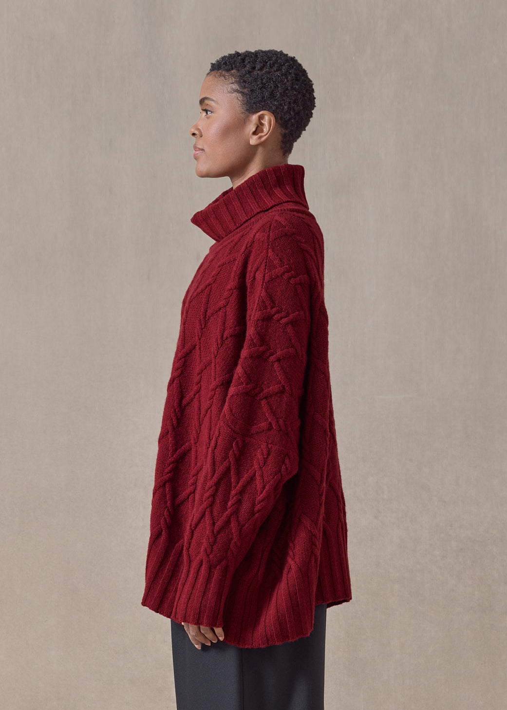 cashmere roll neck - mid plus (red)