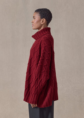 cashmere roll neck - mid plus (red)