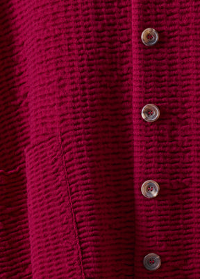 cashmere high neck button cardigan - long (magenta)