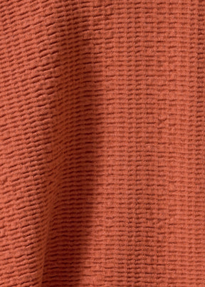 cashmere 3/4 width high neck cardigan - mid (rustdark)
