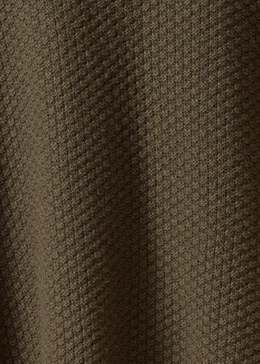 cashmere a-line scrunch shawl collar cardigan - long (lodenbronze)