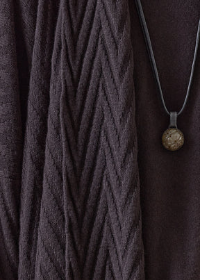 cashmere scrunch shawl collar cardigan - very long (cocoa)