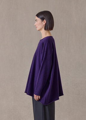 cashmere a-line bateau neck sweater - long (tincture)