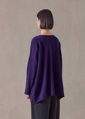 cashmere a-line bateau neck sweater - long (tincture)